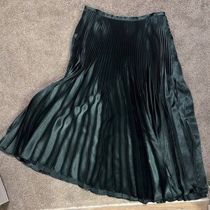 Vince Teal A-Line Pleated Skirt